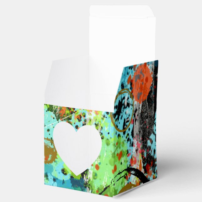Food Fight Abstract Favor Boxes (Opened)