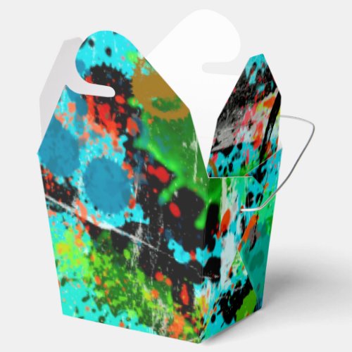 Food Fight Abstract Favor Boxes