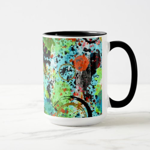 Food Fight Abstract Mug