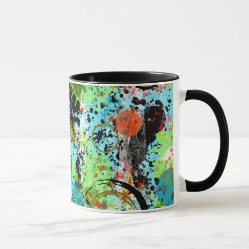 Food Fight Abstract Mug