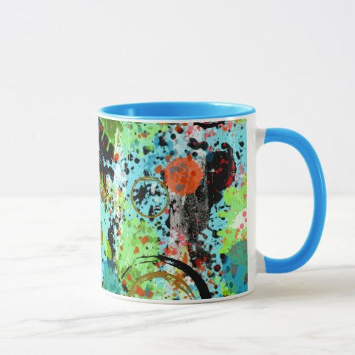 Food Fight Abstract Mug