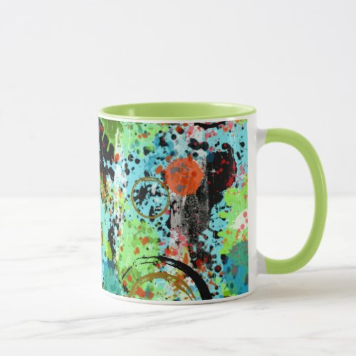 Food Fight Abstract Mug