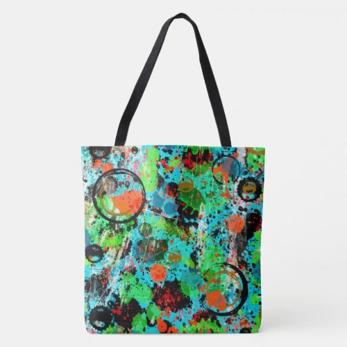 Food Fight Abstract Tote Bag