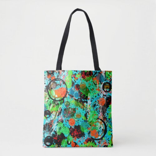 Food Fight Abstract Tote Bag