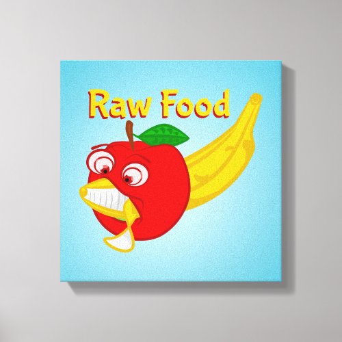 Food fight canvas print