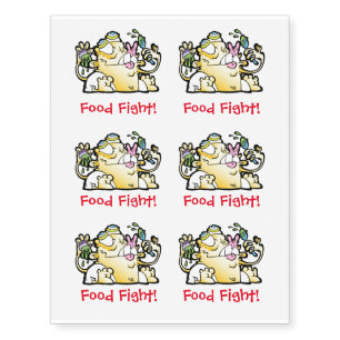 Food Fight! Temporary Tattoos