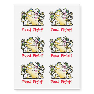 Food Fight! Temporary Tattoos
