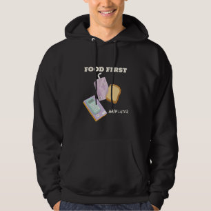 Food first math later-school lunch break hoodie