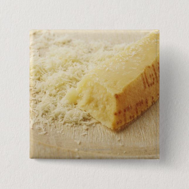 Food, Food And Drink, Cheese, Parmesan, Grated, Pinback Button (Front)