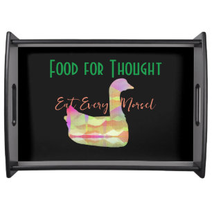 Food For Thought Black Serving Tray
