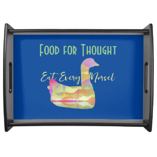 Food For Thought Blue  Serving Tray