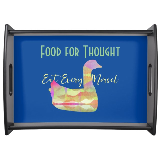 Food For Thought Blue  Serving Tray (Front)