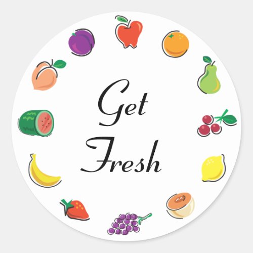 Food For Thought_Circle of Citrus_Get Fresh Classic Round Sticker