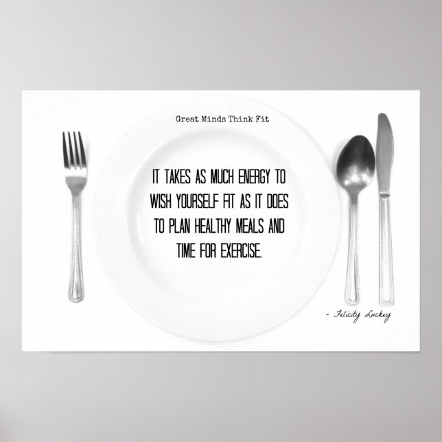 Food for Thought: Fitness Motivation! Poster (Front)
