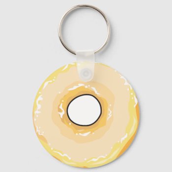 Food For Thought_glazed Jelly Donut Keychain by UCanSayThatAgain at Zazzle