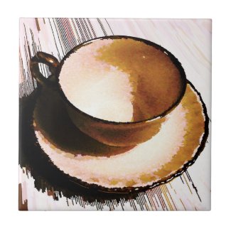 Food for Thought Kitchen Art: Tea cup perfection tile