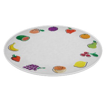 Food For Thought_totally Fruity_circle Of Citrus Cutting Board by UCanSayThatAgain at Zazzle