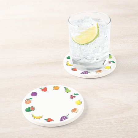 Food For Thought_totally Fruity_circle Of Citrus Drink Coaster
