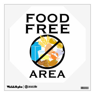 Food Free Area Allergy Friendly Zone Customizable Wall Decal