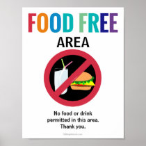 Food Free Area Classroom Customized Allergy School Poster