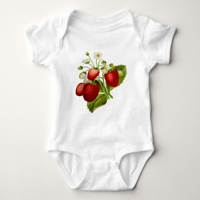 Food fruit leaf leafy leaves baby bodysuit (Front)