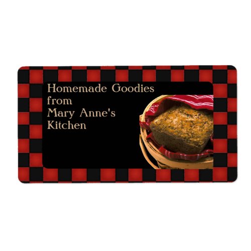 Food Gift From Your  Kitchen Personalized Custom Label