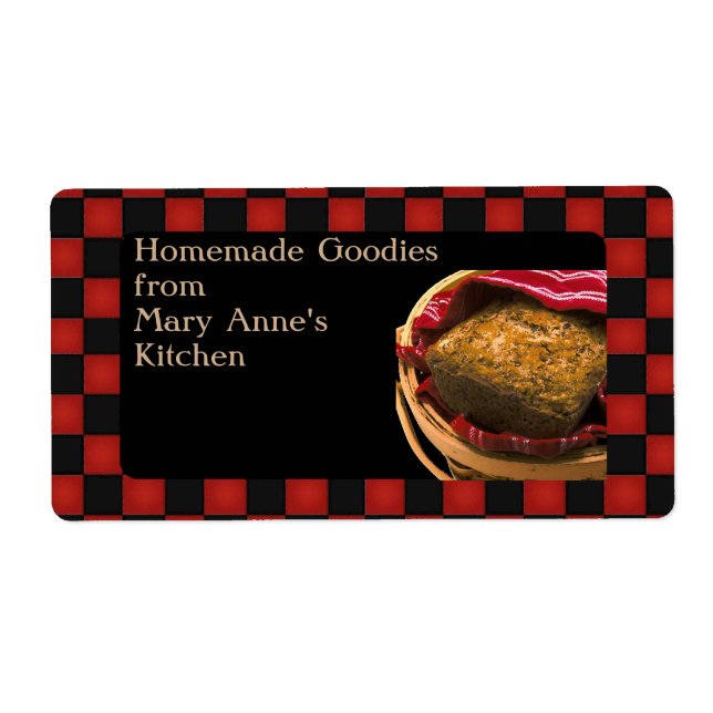 Food Gift From Your  Kitchen Personalized Custom Label (Front)