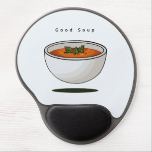 Food, good soup, gel mouse pad