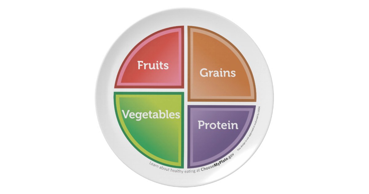 Food Group (MyPlate) plate | Zazzle