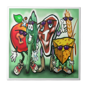 Food Groups Ceramic Tile