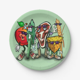 Food Groups Paper Plates
