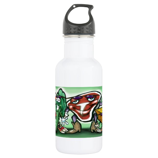 Food Groups Stainless Steel Water Bottle (Front)