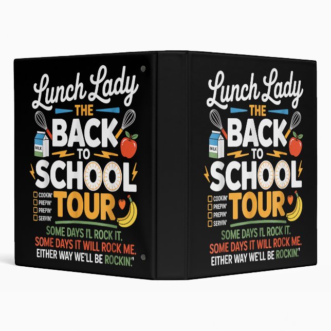 Food Humor Back to School 3 Ring Binder (Background)