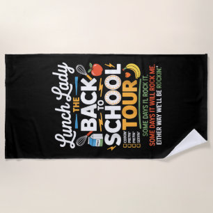 Food Humor Back to School Beach Towel
