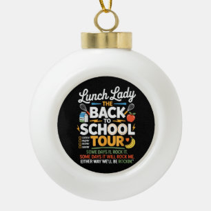 Food Humor Back to School Ceramic Ball Christmas Ornament