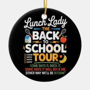 Food Humor Back to School Ceramic Ornament