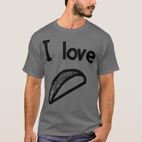 Food I Love Tacos Outline T_Shirt