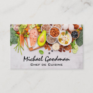 Food Ingredients Layed out on Table Business Card