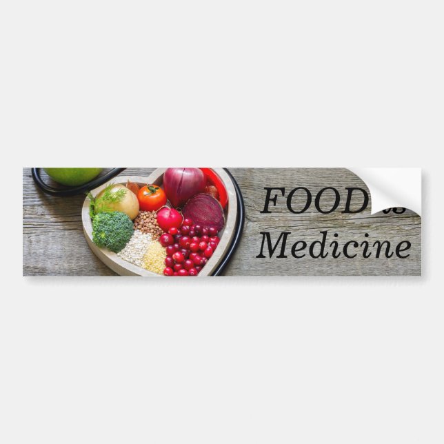 Food is medicine bumper sticker (Front)