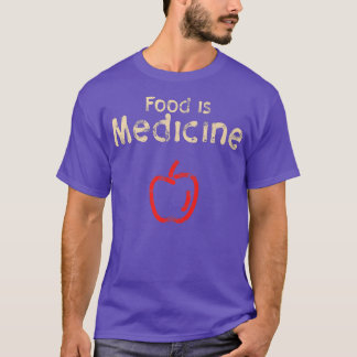 Food is Medicine, Nutrition Foodie Apple Fitness T-Shirt
