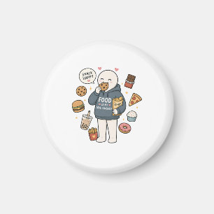 Food Is My Love Language Funny Foodie Meme Magnet