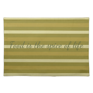 Food is the spice of life cloth placemat
