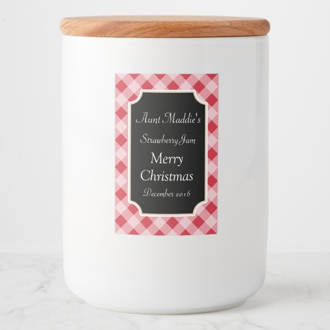 Food Jar Christmas Canning Labels Gift Stickers (Front)