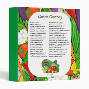 Food Journal Calorie Counter 3 Ring Binder