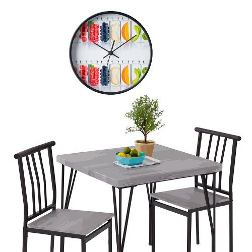 Food Kitchen Natural Colorful Wall Clock