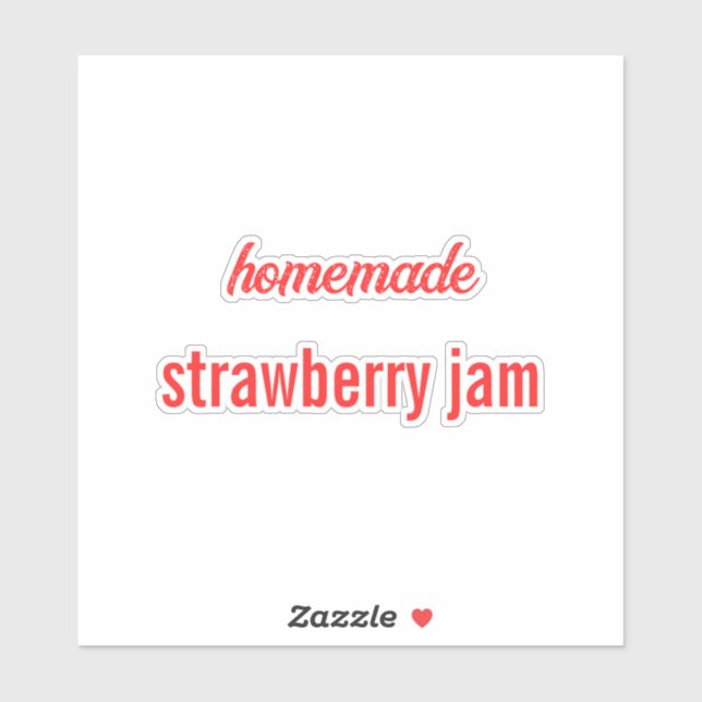 Food Label Canning Jar Strawberry Jam Sauce Bakery (Sheet)