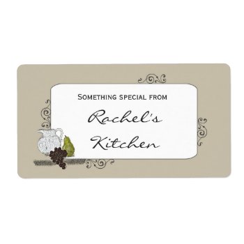 Food Label With Rustic Still Life Illustration by sfcount at Zazzle