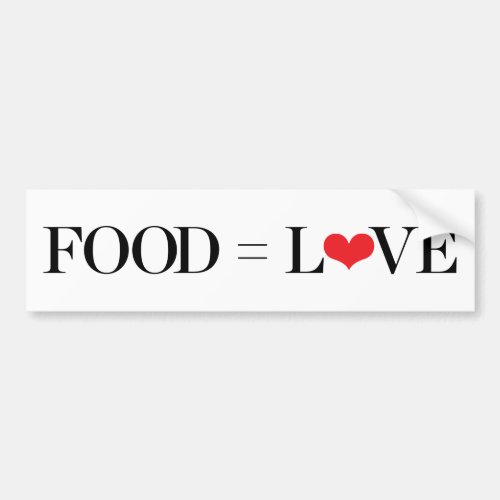 Food  Love Bumper Sticker