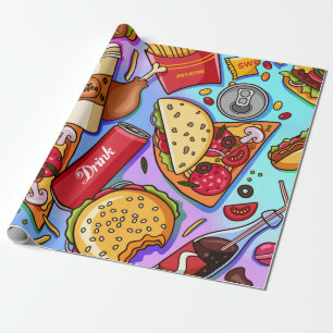 food love wrapping paper
