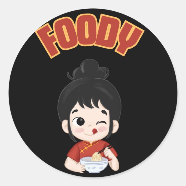 Food Lover 2024 Classic Round Sticker (Front)